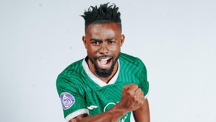 Pemain baru PSS Sleman, Elvis Kamsoba, Selasa (21/11/2023).