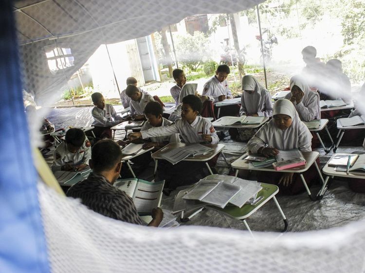 Sekolah Darurat untuk Penyintas Gempa Cianjur
