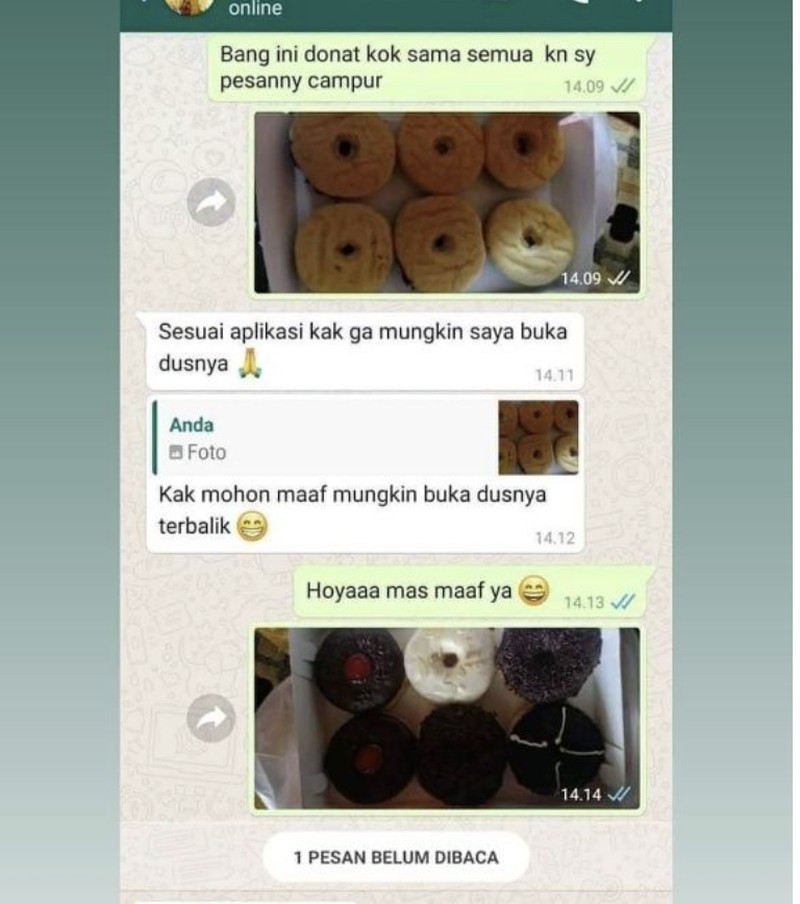 Chat absurd dan kocak ini mungkin akan menghibur harimu yang kelabu, setidaknya bikin senyum sedikit. Benar deh, ini aneh banget.