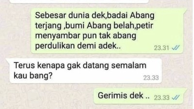 10 Chat yang Absurd Banget, Bikin Nyengir Sendiri