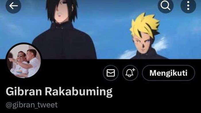 Akun X Gibran Rakabuming.
