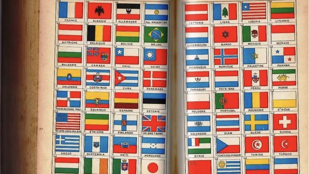 Bendera Palestina yang ada dalam kamus dari awal tahun 1920an hingga akhir tahun 1930an. (Tangkapan Layar decolonizepalestine)