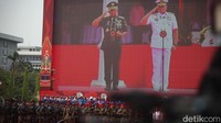Dalam upacara serah terima jabatan itu, Jenderal Agus Subianto bertindak sebagai inspektur upacara. Kemudian Laksamana Yudo Margono menyerahkan Panji TNI Tri Dharma Eka Karma kepada Jenderal Agus Subianto.  