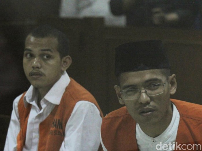 Terdakwa pemutilasi Redho mahasiswa UMY, Waliyin dan Ridduan jalani sidang perdana di PN Sleman, Rabu (22/11/2023)