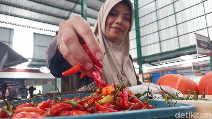penjual cabai di Kota Malang