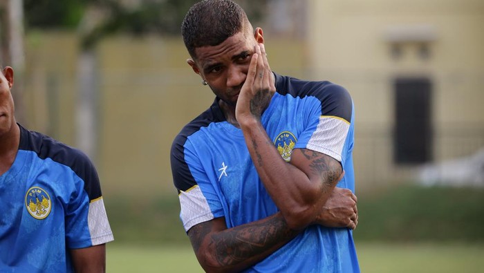 Augusto Neto saat sesi latihan PSIM Jogja, Rabu (22/11).