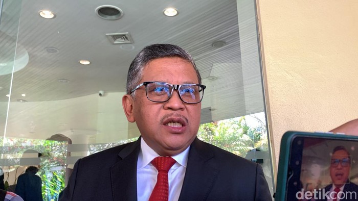 Sekjen PDIP Hasto Kristiyanto di Nusa Dua, Badung, Bali, Kamis (22/11/2023).