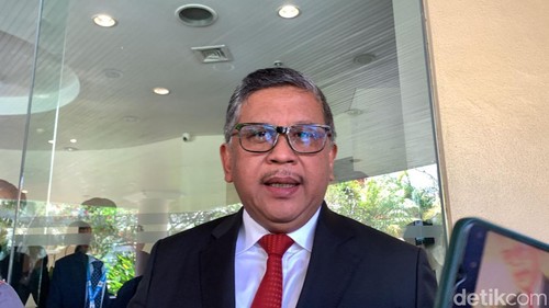 Sekjen PDIP Hasto Kristiyanto di Nusa Dua, Bali, Rabu (22/11/2023).