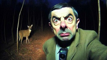 Sedang apa Mr Bean di sini? Foto: Bored Panda