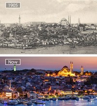 fotoinet potret dulu dan sekarang kota-kota di dunia