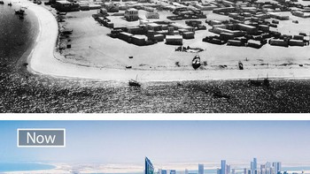 Abu Dhabi, United Arab Emirates. Potret tahun 1970 dan sekarang. Foto: Boredpanda