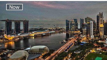 Singapore, Republic Of Singapore. Potret tahun 2000 dan sekarang. Foto: Boredpanda