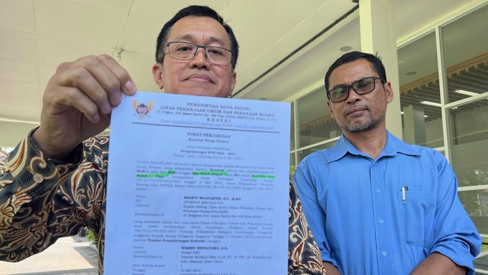 Kontraktor pembangunan Alun-alun Kota Kediri datangi kantor PUPR