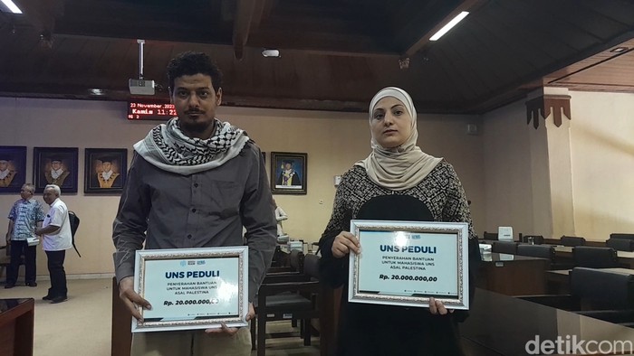 Hussein Mahmoud Hussein Abutabaq, mahasiswa S2 Manajemen FEB UNS asal Palestina, Kamis (23/11/2023).