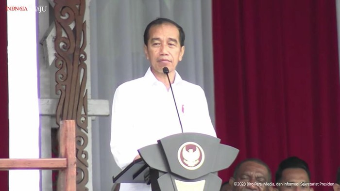 Presiden Joko Widodo (Jokowi) menghadiri acara Sail Teluk Cendrawasih 2023 di Biak, Papua