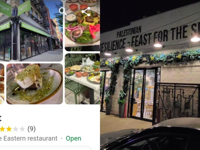 Restoran Palestina dapat seranan review bintang 1