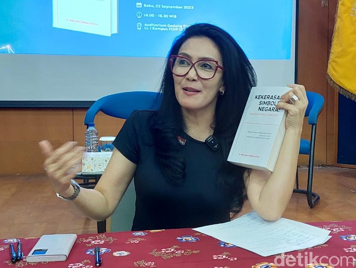 Rieke Diah Pitaloka saat ditemui di kawasan Depok UI.