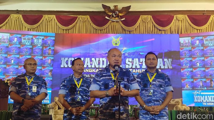 Wakil kepala staff angkatan udara (AU), Marsekal Madya TNI Agustinus Gustaf Brugman  (Tina/detikcom)