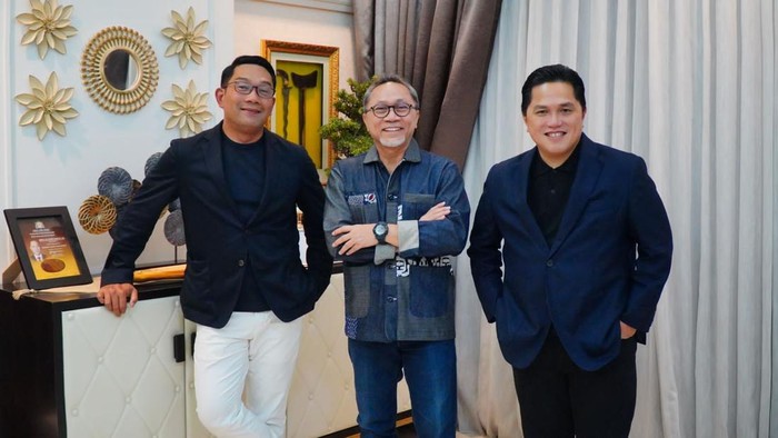 Zulhas bertemu Ridwan Kamil dan Erick Thohir (dok.istimewa)