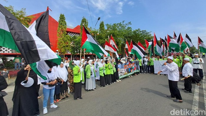 Aksi bela palestina di Wonogiri, Jumat (24/11/2023).