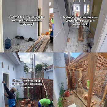 Inspirasi renovasi rumah subsidi hasilnya estetis bikin kagum, viral di TikTok