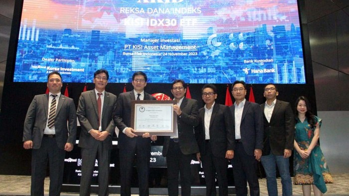 PT KISI Asset Management meluncurkan reksa dana exchange traded fund (ETF) ketiga bernama Reksa Dana Indeks KISI IDX30 ETF di Bursa Efek Indonesia, Jumat, (24/11/2023).