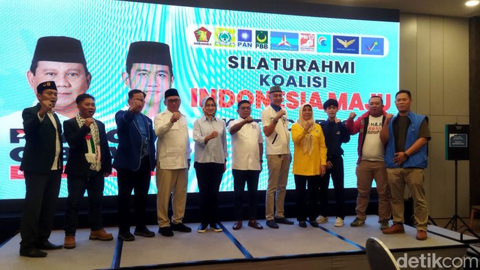 Konsolidasi partai koalisi Prabowo-Gibran di Cilegon (detikcom/M Iqbal)