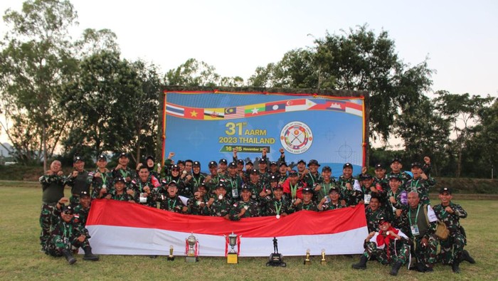 Kontingen Penembak TNI AD di AARM-31/2023 Thailand.