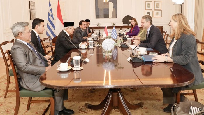 Maruf Amin Bertemu Perdana Menteri Yunani Mitsotakis (Dok Setwapres).