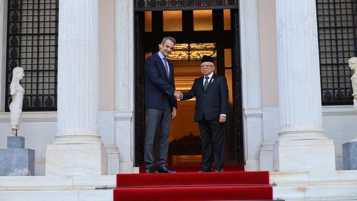 Maruf Amin Bertemu Perdana Menteri Yunani Mitsotakis (Dok Setwapres).