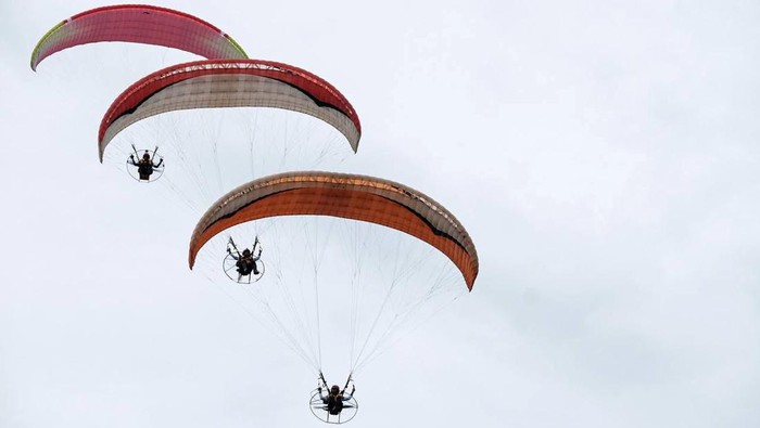 Momen Jokowi Buka Sail Teluk Cenderawasih 2023 Presiden Joko Widodo resmi membuka Sail Teluk Cenderawasih di Biak Numfor, Papua, Kamis (23/11/2023). Sailing pass hingga terjun payung memeriahkan pembukaan tersebut.
