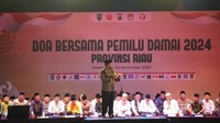 Foto: Kapolda Riau Irjen Mohammad Iqbal menuturkan doa bersama adalah bagian dari cooling system. Menurutnya segala ikhtiar telah dilakukan untuk pengamanan Pemilu 2024. Namun hal itu tidak cukup tanpa doa. (dok. Polda Riau)