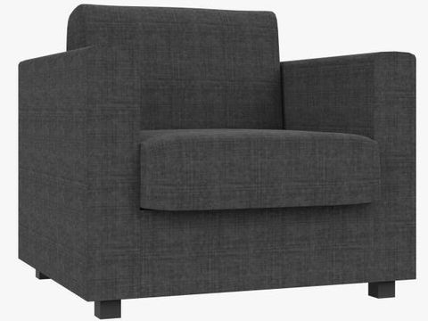 3D rendering illustration of a single seater sofa
