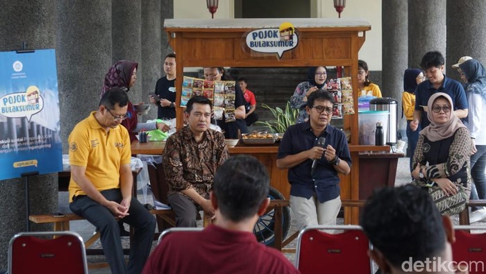 Pojok Bulaksumur yang digelar di selasar barat Gedung Pusat UGM, Jumat (24/11/2023).