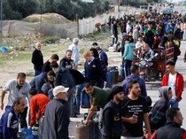 Antrean Tabung Gas di Gaza Mengular Panjang