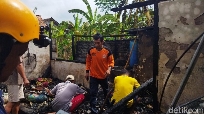 Kebakaran rumah di Cawas, Klaten, Sabtu (25/11/2023).