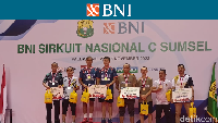 Podium teratas nomor veteran jadi milik sosok-sosok legenda, Alvent Yulianto/Bambang Supriyanto. Foto: Irawan/detikcom