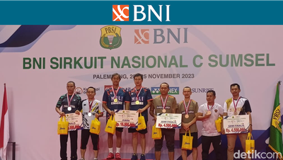 Foto: Podium Juara BNI Sirnas C Palembang