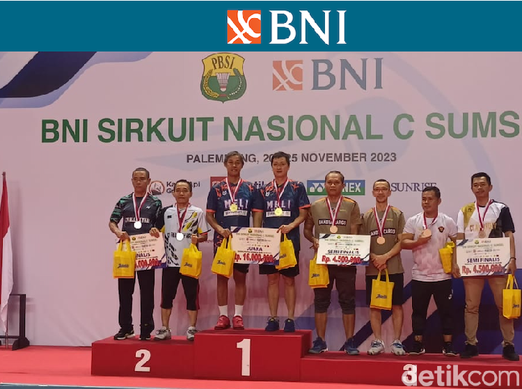 Foto: Podium Juara BNI Sirnas C Palembang