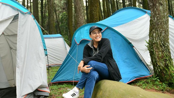 Sri Mulyani liburan di Gunung Pancar