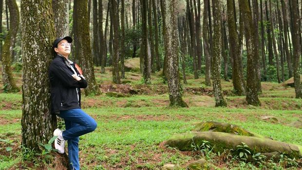 Sri Mulyani liburan di Gunung Pancar