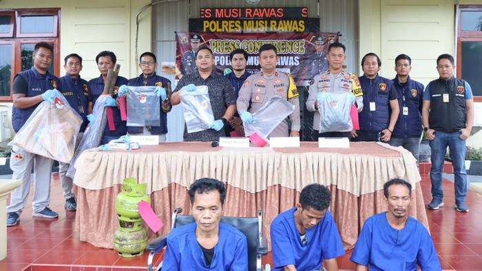 Tiga pelaku perampokan satu keluarga di Musi Rawas.