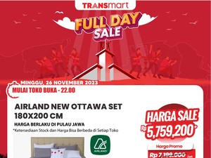 Wow! Spring Bed di Transmart Full Day Sale Diskon hingga Rp 16 Juta