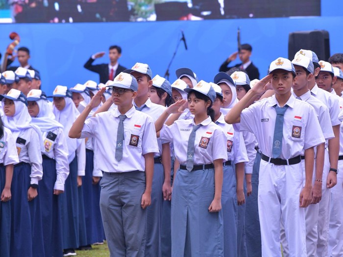Upacara Hari Guru Nasional 2023 di Kemendikbudristek