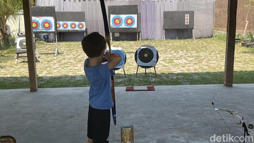 Bali Internasional Archery di Jl. Padang Getas, Singakerta, Kecamatan Ubud, Kabupaten Gianyar, Bali. (Rizky Munte/detikBali)