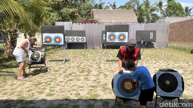 Bali Internasional Archery di Jl. Padang Getas, Singakerta, Kecamatan Ubud, Kabupaten Gianyar, Bali. (Rizky Munte/detikBali)