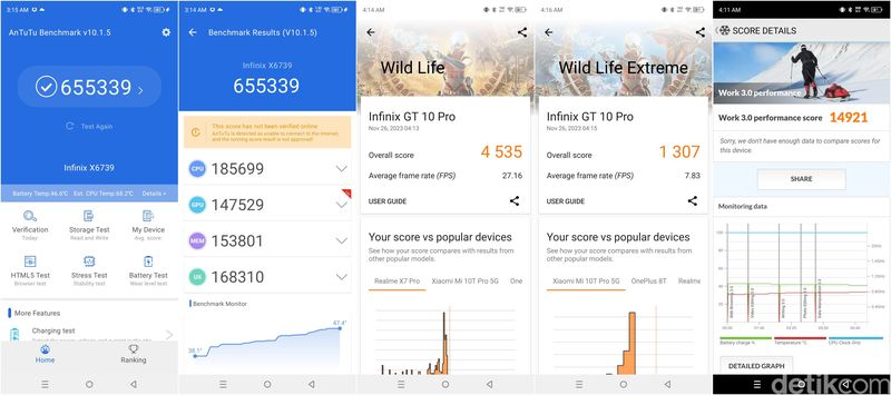 Benchmark Infinix GT 10 Pro