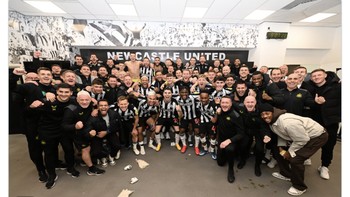 Kemenangan di ruang ganti. Foto: X