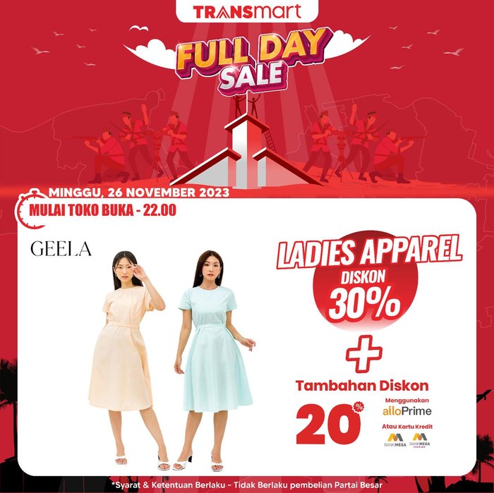 Pakaian Wanita di Transmart Full Day Sale