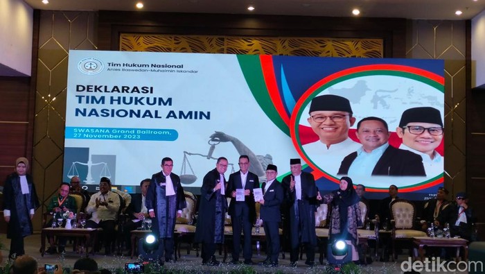 Deklarasi Tim Hukum AMIN (Adrial/detikcom)